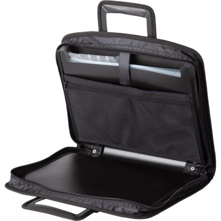 Папка-портфель Attache пластиковая А4+ черная/серая (275x350 мм, 5 отделений, выдвижные ручки)