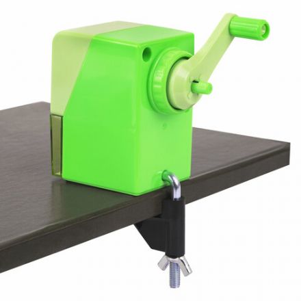 Точилка механическая ЮНЛАНДИЯ "Пастель", для чернографитных и цветных карандашей, корпус зелёный, 272000