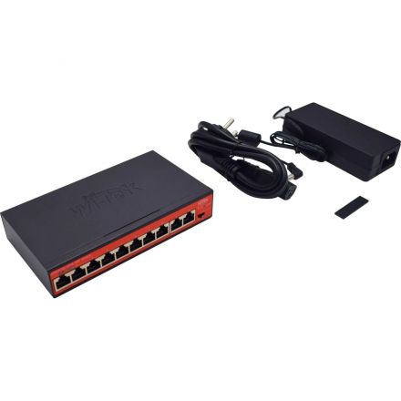 Коммутатор Wi-Tek WI-PS210,сет,неуп 120Вт,8PoE FE,2FE,250м/VLAN,Watchdog,v4