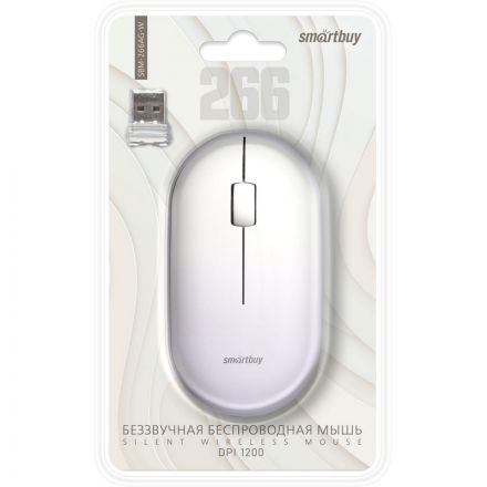 Мышь компьютерная Smartbuy 266AG беспровод белая градиент (SBM-266AG-W)/40