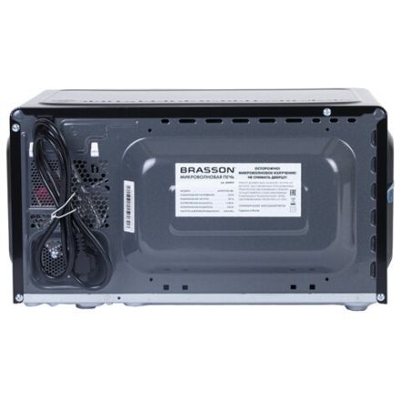 Микроволновая печь BRASSON (БРАССОН) MW2070D-8BL, 20 л, 700 Вт, таймер, 8 АВТО ПРОГРАММ, дисплей, защита от детей, черная, 454979