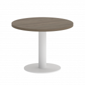 Home Office Стол журнальный круглый VR.SP-5-60.1G Вяз/Белый металл 600*600*450