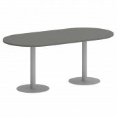 Home Office Стол овальный VR.SP-5-180.1 Металлик/Серый металл 1800*900*750