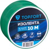 Изолента TOPFORT 15мм х 10м х 0,13мм зеленый
