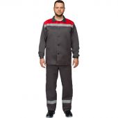 Костюм рабочий летний муж. л16-КПК с СОП сер/крас (р.48-50) 170-176 Костюм рабочий летний муж. л16-КПК с СОП сер/крас (р.48-50) 170-176