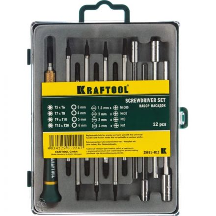 Набор отверток для точных работ Precision-20, 12 предм., KRAFTOOL 25611-Н12