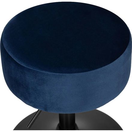 Табурет - Пуф LO_DOBRIN DANNY BLACK LM-2050_B-M_V-MJ9-117 синий велюр