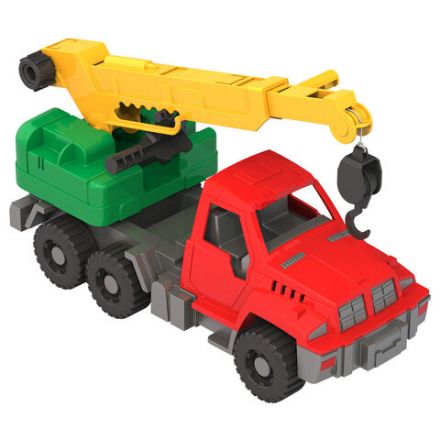 Машина игрушечная КРАН "Строитель", пластиковая, 34x14,5x17 см, НОРДПЛАСТ, 148