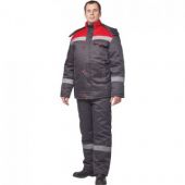 Костюм рабочий зимний муж з31-КПК сер/красн (р.52-54) 182-188 (Арсенал-СП)