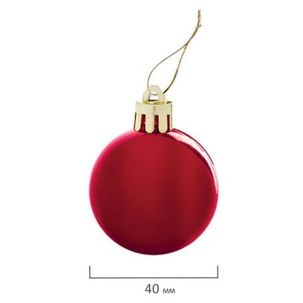 Шары ёлочные 12 шт., 4 см, "Solid Color", пластик, КРАСНЫЕ, глянец, ЗОЛОТАЯ СКАЗКА, 591123 Шары ёлочные 12 шт., 4 см, "Solid Color", пластик, КРАСНЫЕ, глянец, ЗОЛОТАЯ СКАЗКА, 591123
