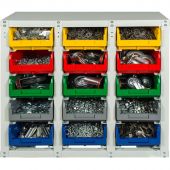 Стеллаж металлический с направляющими стационар односторон СтеллаТ V3-15 яч