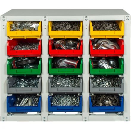 Стеллаж металлический с направляющими стационар односторон СтеллаТ V3-15 яч