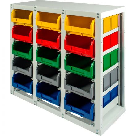 Стеллаж металлический с направляющими стационар односторон СтеллаТ V3-15 яч