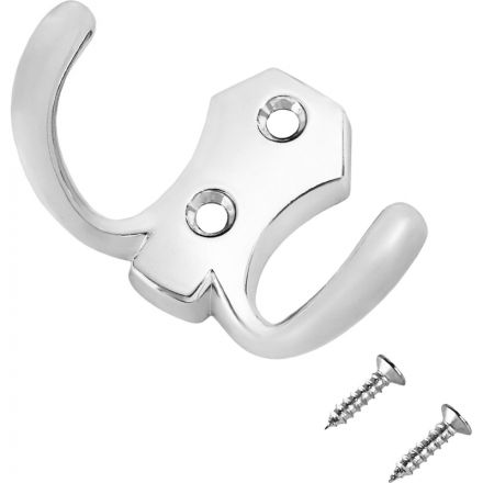 Вешалка настенная УЗК_Крючок двухрожковый СТАНДАРТ 306 B CP (15837),хром Вешалка настенная УЗК_Крючок двухрожковый СТАНДАРТ 306 B CP (15837),хром