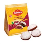 Пряники ЯШКИНО "С вишневой начинкой" мягкие в двойной глазури, 350 г, ЯП906 Пряники ЯШКИНО "С вишневой начинкой" мягкие в двойной глазури, 350 г, ЯП906