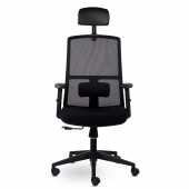 Кресло UTFC Оптима М-901 с подголовником черный пластик (черный) Кресло UTFC Оптима М-901 с подголовником черный пластик (черный)