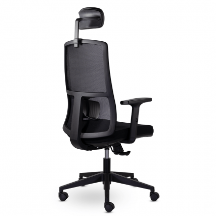 Кресло UTFC Оптима М-901 с подголовником черный пластик (черный) Кресло UTFC Оптима М-901 с подголовником черный пластик (черный)