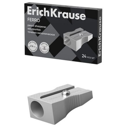 Точилка ERICH KRAUSE "Ferro", металлическая клиновидная, 7074