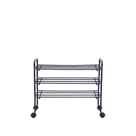 Обувница Leset Комо 3 с колесами, Чёрный