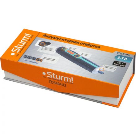 Отвертка аккумуляторная Sturm! 3,7В, microUSB, подсветка, без ЗУ (CD3404U2)