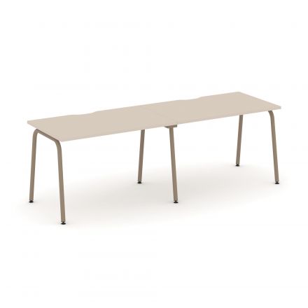 Estetica Рабочая станция на 2 места ES.RS-2.2-VK Капучино/Латте металл 2360*730*750