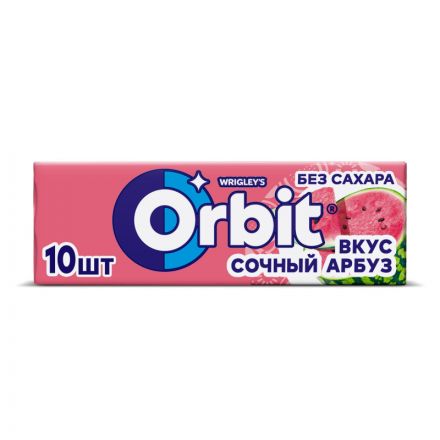 Жевательная резинка Orbit Сочный арбуз без сахара, 13,6гх30шт/уп