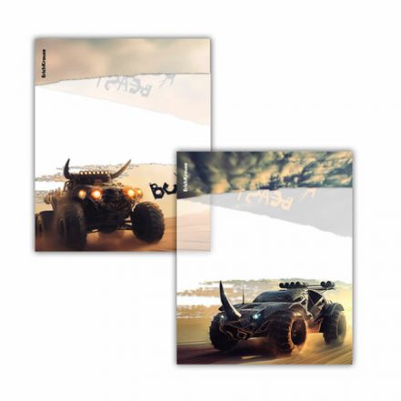 Обложки ПП для тетрадей и дневников ERICH KRAUSE "Road Beast", КОМПЛЕКТ 12 шт., 80 мкм, 212х347 мм, 63507