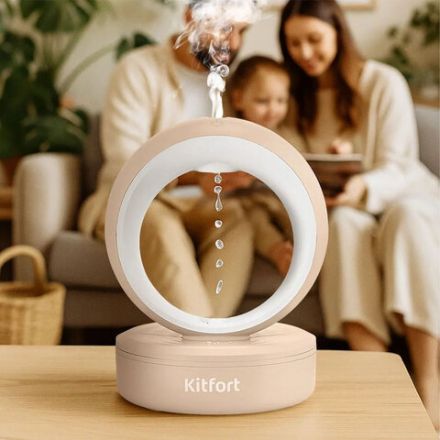 Увлажнитель воздуха KITFORT КТ-3847, резервуар 680 мл, 10 Вт, белый/бежевый