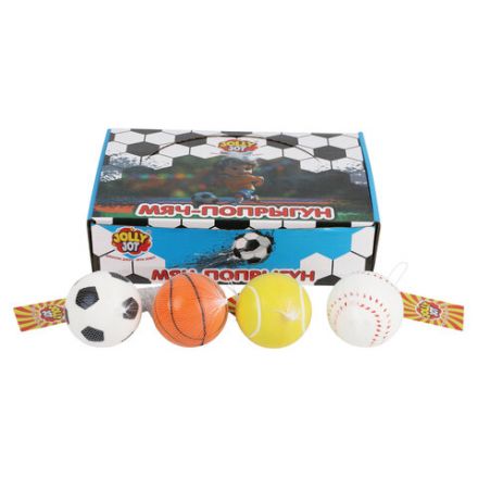 Мяч-попрыгун СПОРТ, 6 см, полиуретан ассорти, 4 вида, JOLLY JOT (ДЖОЛЛИ ДЖОТ), 666127