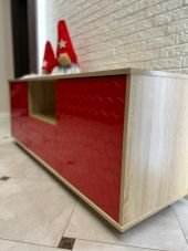 Тумба под ТВ "Шарм", 154*58,5*43, Сонома, МДФ узор Красный глянец Тумба под ТВ "Шарм", 154*58,5*43, Сонома, МДФ узор Красный глянец