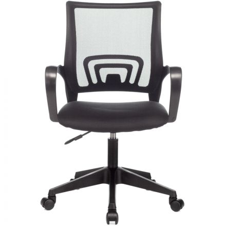 Кресло VB_Echair-396 (LT) сетка/ткань черный пластик Кресло VB_Echair-396 (LT) сетка/ткань черный пластик