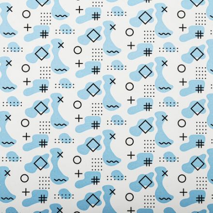 Бумага упаковочная подарочная мелованная "Terrazzo&Memphis", 70х100 см, 10 дизайнов ассорти, ЗОЛОТАЯ СКАЗКА, 592054