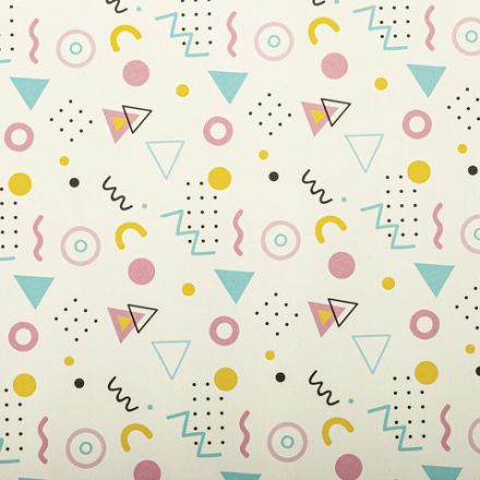 Бумага упаковочная подарочная мелованная "Terrazzo&Memphis", 70х100 см, 10 дизайнов ассорти, ЗОЛОТАЯ СКАЗКА, 592054