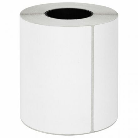 Термоэтикетки ЭКО, 100х150 мм, 300 этикеток в ролике, прозрачная подложка из пленки, 114510