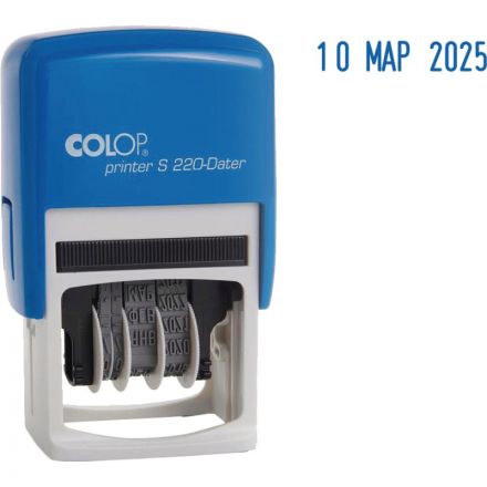 Датер автоматический пластиковый Colop S220 (шрифт 4 мм, буквенное обозначение месяца)