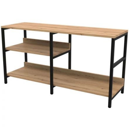 Тумба TI_под ТВ Комус Онега-14 с универ.полкой (слева/справа),дуб вотан