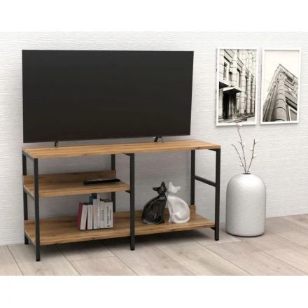 Тумба TI_под ТВ Комус Онега-14 с универ.полкой (слева/справа),дуб вотан