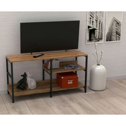 Тумба TI_под ТВ Комус Онега-14 с универ.полкой (слева/справа),дуб вотан