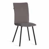 Стул обеденный La Rousse флок , серый/черный, 29, 49х50х93