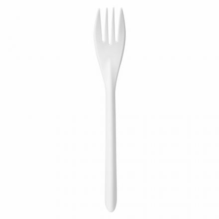 Вилка одноразовая полипропиленовая 173 мм, белая, ПРЕМИУМ, ВЗЛП, 4032Б