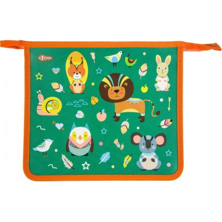 Папка для тетрадей Animals,А5, молния, пластик, ПТ-735