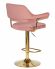 Стул барный DOBRIN CHARLY GOLD, розовый велюр (MJ9-32)