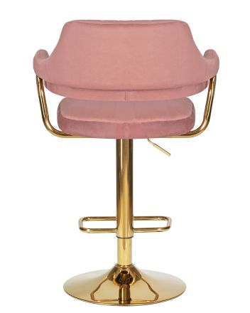 Стул барный DOBRIN CHARLY GOLD, розовый велюр (MJ9-32)