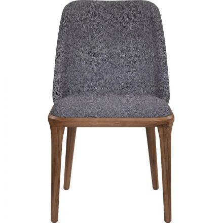 Стул Bruno (520х570х860) орех темный/ткань melange-grey