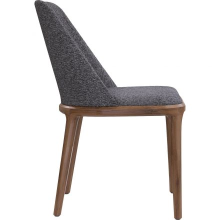 Стул Bruno (520х570х860) орех темный/ткань melange-grey