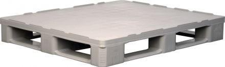 Паллет 1200х1000х160 мм (cплошной на 5-и полозьях) гигиенический серый