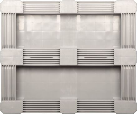 Паллет 1200х1000х160 мм (cплошной на 5-и полозьях) гигиенический серый