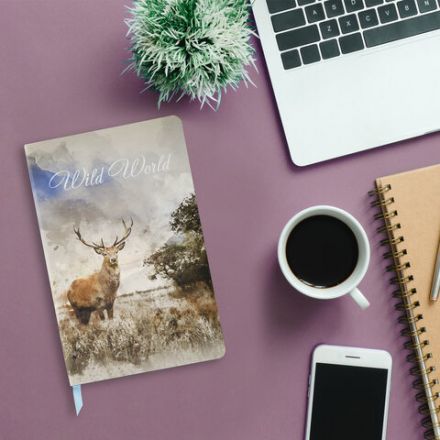 Ежедневник недатированный А5 (138х213 мм), BRAUBERG VISTA, под кожу, гибкий, 136 л., "Wild World", 112027 Ежедневник недатированный А5 (138х213 мм), BRAUBERG VISTA, под кожу, гибкий, 136 л., "Wild World", 112027