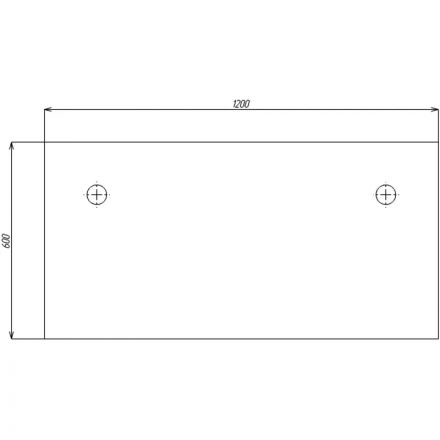 Стол Avance рабочий 6М.068 1200х600х750 шамони темный/алюминий матовый