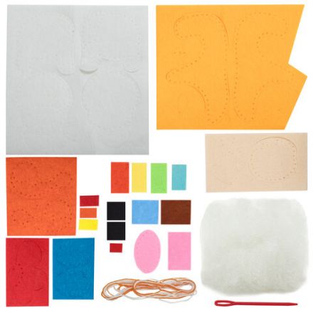 Набор для шитья игрушки из фетра "Животные фермы", 4 игрушки, ЮНЛАНДИЯ, 664736 Набор для шитья игрушки из фетра "Животные фермы", 4 игрушки, ЮНЛАНДИЯ, 664736